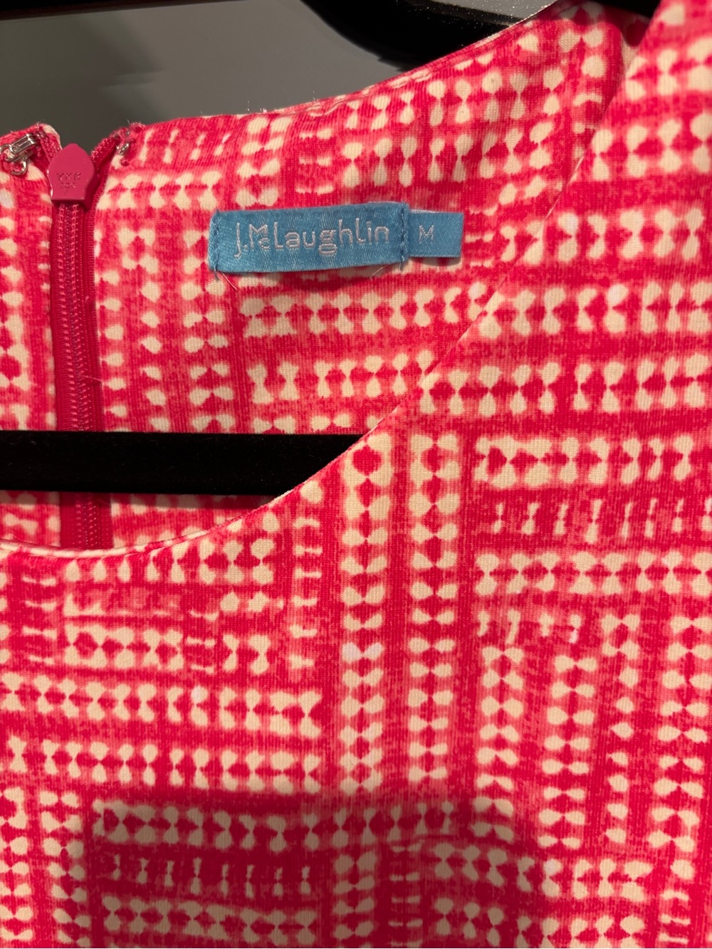 J. McLaughlin Pink & Cream Geometric Shift Dress